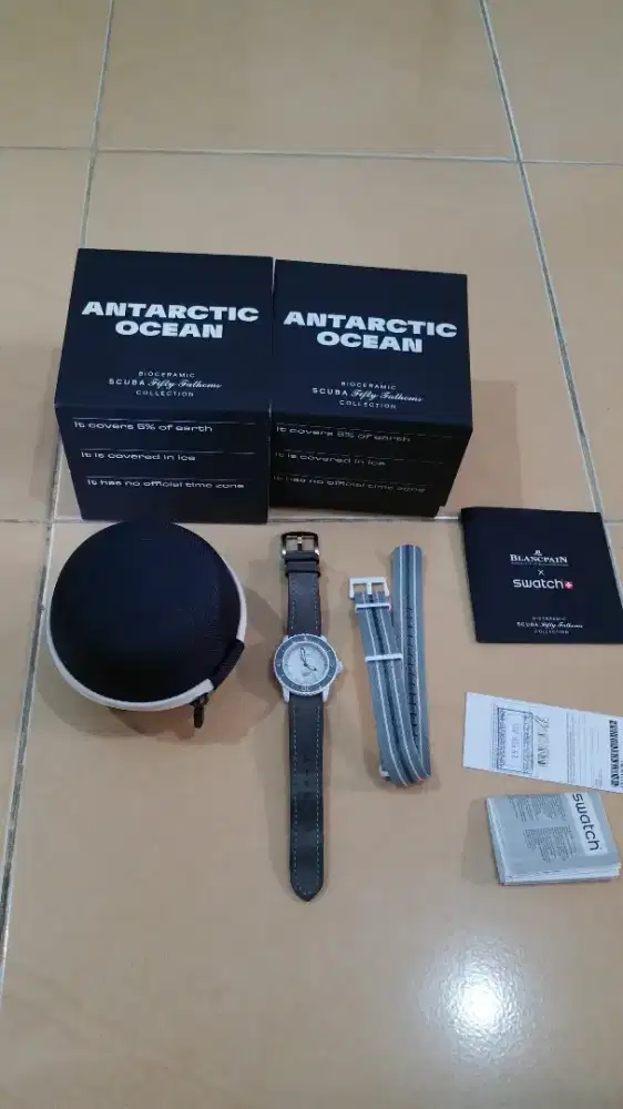 Jam tangan swatch fifty fathom collection original fullset mulus