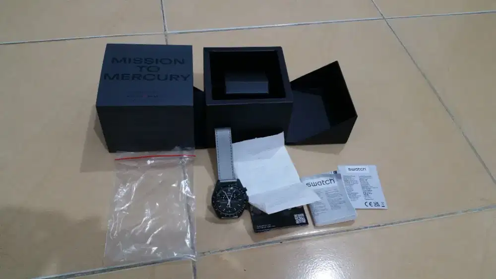 Jam tangan swatch x omega mission to mercury collection original