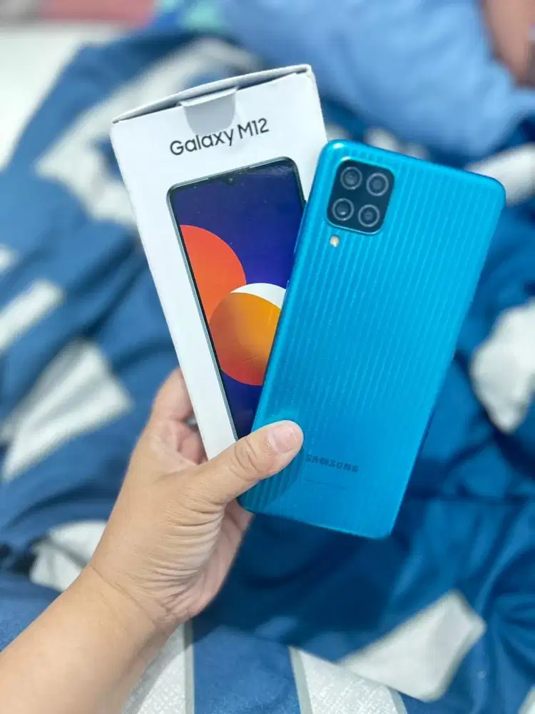 JUAL CEPAT SAMSUNG M12 4/64 warna biru