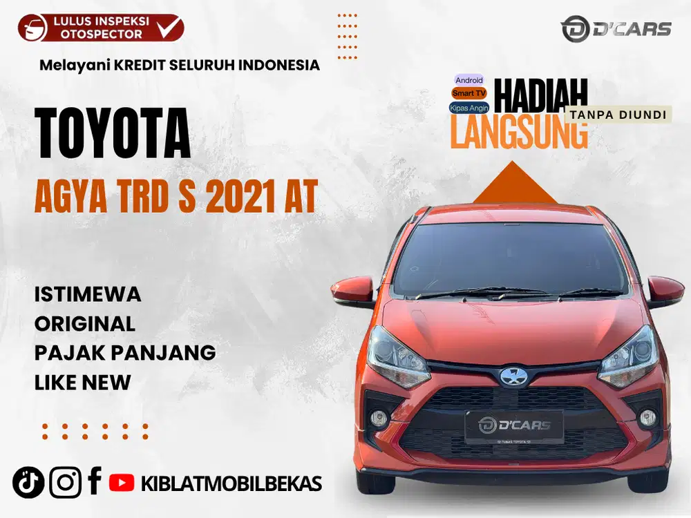DIJUAL DP 20JT AN TOYOTA AGYA TRD S MATIC 2021