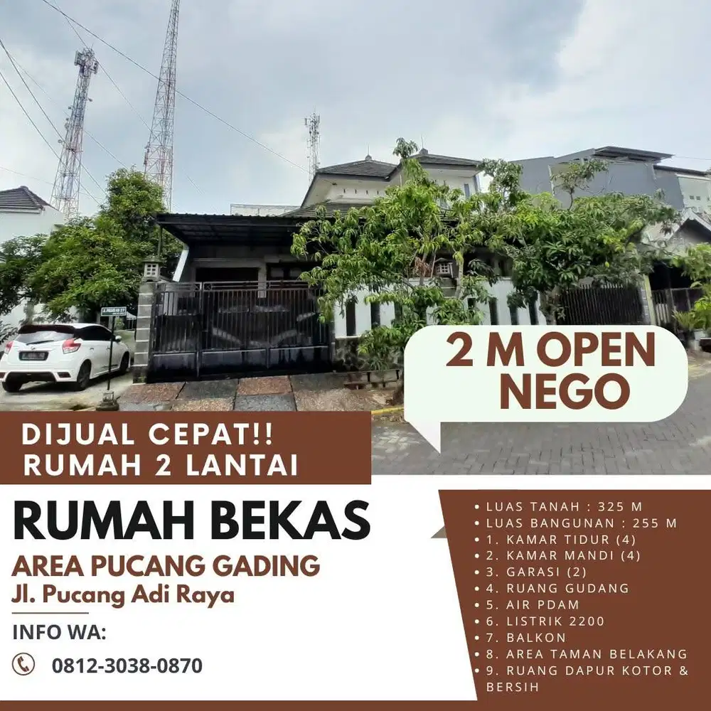 Rumah Mewah Bekas Bagus Area Semarang - Demak 2 Lantai Open Nego