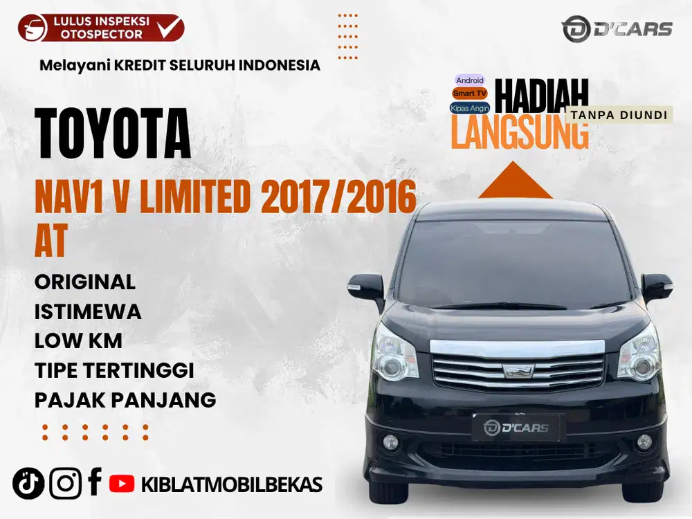 DIJUAL 40JT AN TOYOTA NAV1 V LIMITED MATIC 2017/2016
