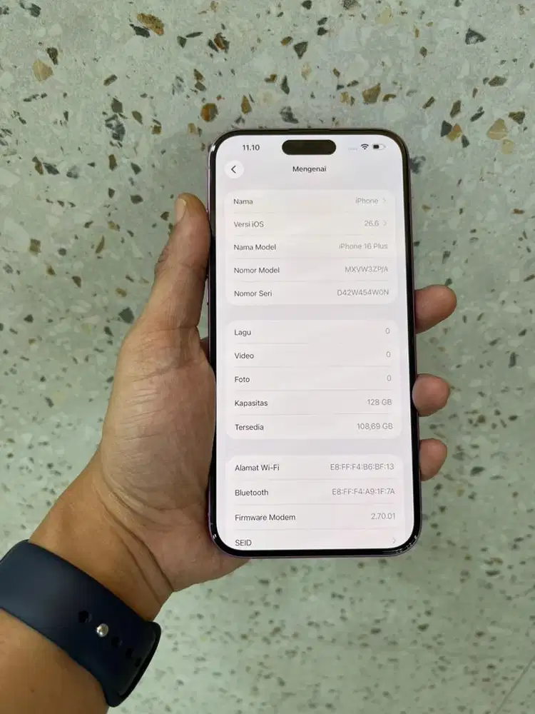 iphone 16 plus 128gb pink cukai resmi
