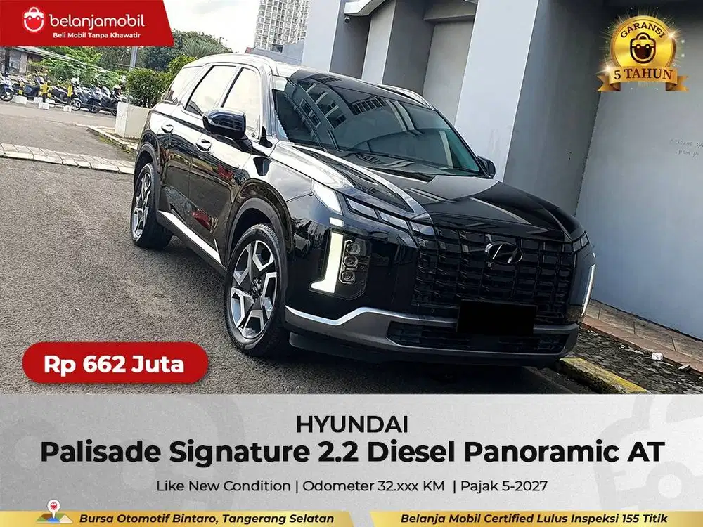 [ GARANSI 5TH ] Hyundai Palisade Signature 2.2 Panoramic AT 2023/2024