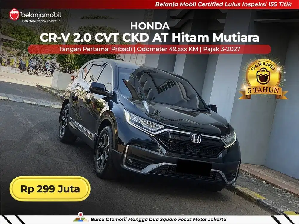 [ GARANSI 5TH ] Honda CRV CR-V CR V 2.0 CVT CKD AT Hitam 2023 2024
