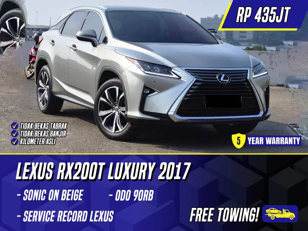 Lexus RX200t Luxury 2017 Sonic Titanium on Beige Abu-Abu Abu RX200 t