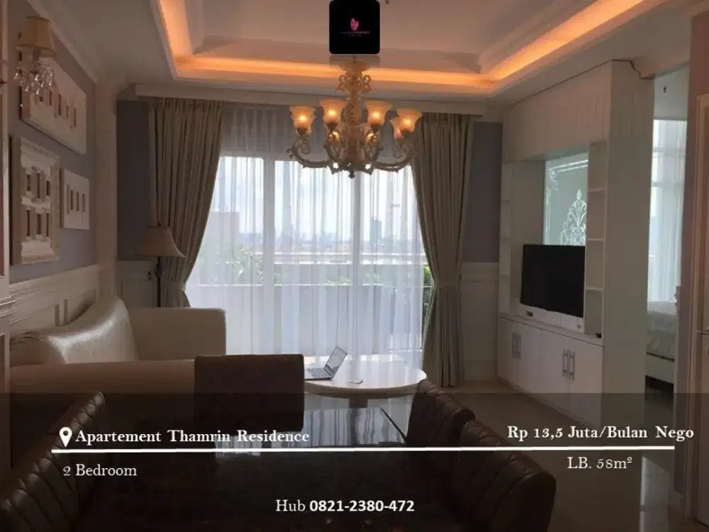 Disewakan Apartement Thamrin Residence 2BR Low Floor Furnished
