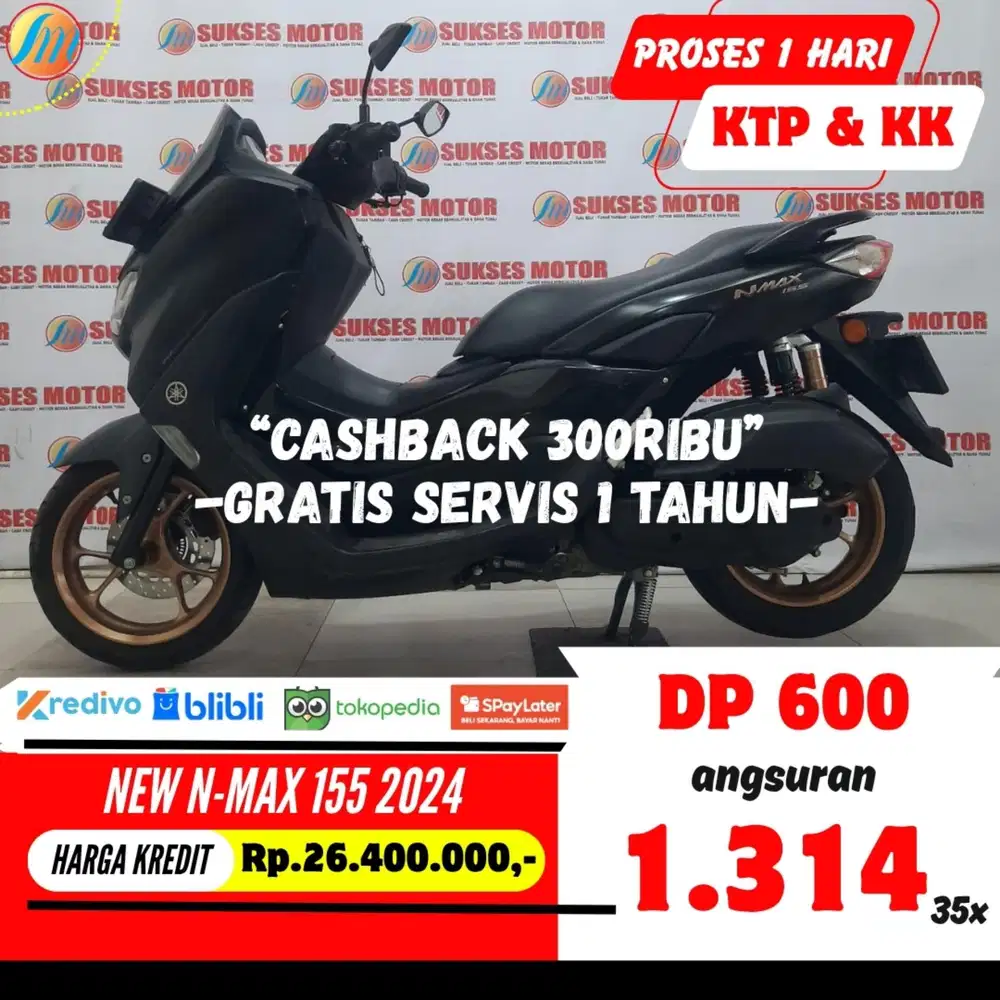 DP PROMO 600RB YAMAHA NEW N-MAX 155 2024 ANGSURAN TERJANGKAU KTP KK