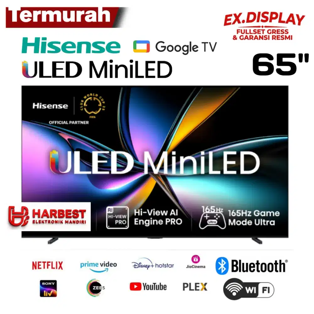 HISENSE ULED Mini LED 4K 65 Google TV 65U6Q Dolby Atmos 144Hz VRR HDR