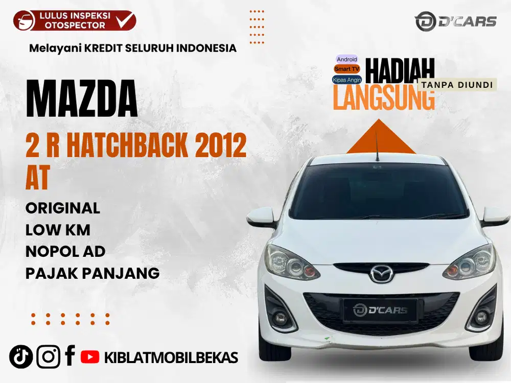 DIJUAL MAZDA 2 R MATIC 2012 NOPOL LOKAL