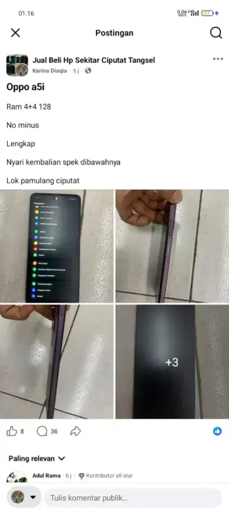 Oppo a5i    charger hp dusbook