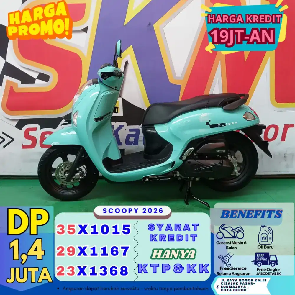[Promo DP 800 aja] bawa pulang Honda Scoopy tahun 2026 Cash Credit
