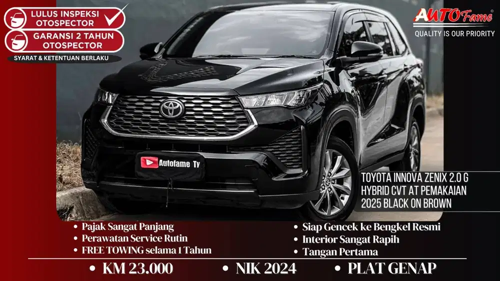 Toyota Innova Zenix 2.0 G Hybrid CVT AT NIK 2024