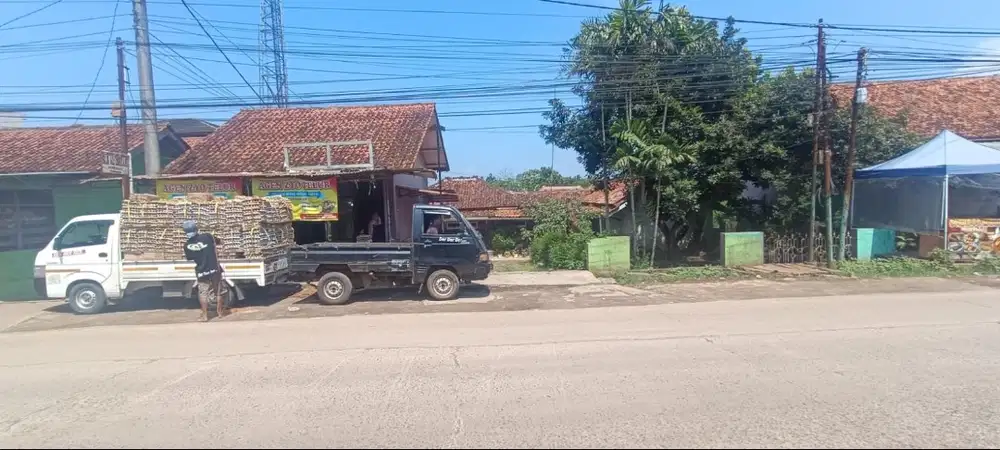 Di jual lahan tanah dan bangunan toko 1 unit di pinggir jalan provinsi