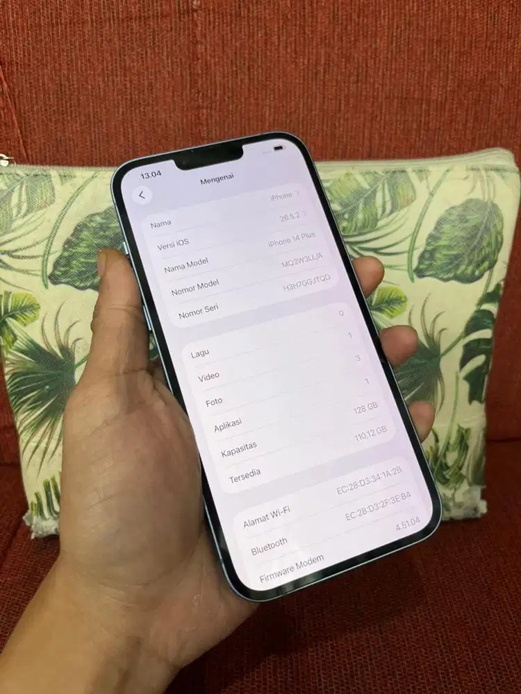 iphone 14 plus 128 inter allop like new