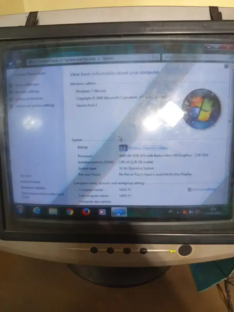 PC Desktop AMD A4-3300 + Monitor LCD Siap Pakai