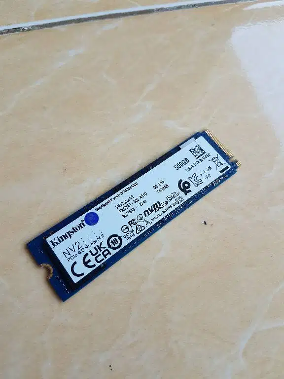 Nvme SSD M.2 Kingston NV2 500gb sehat 100% pcie gen 4.0