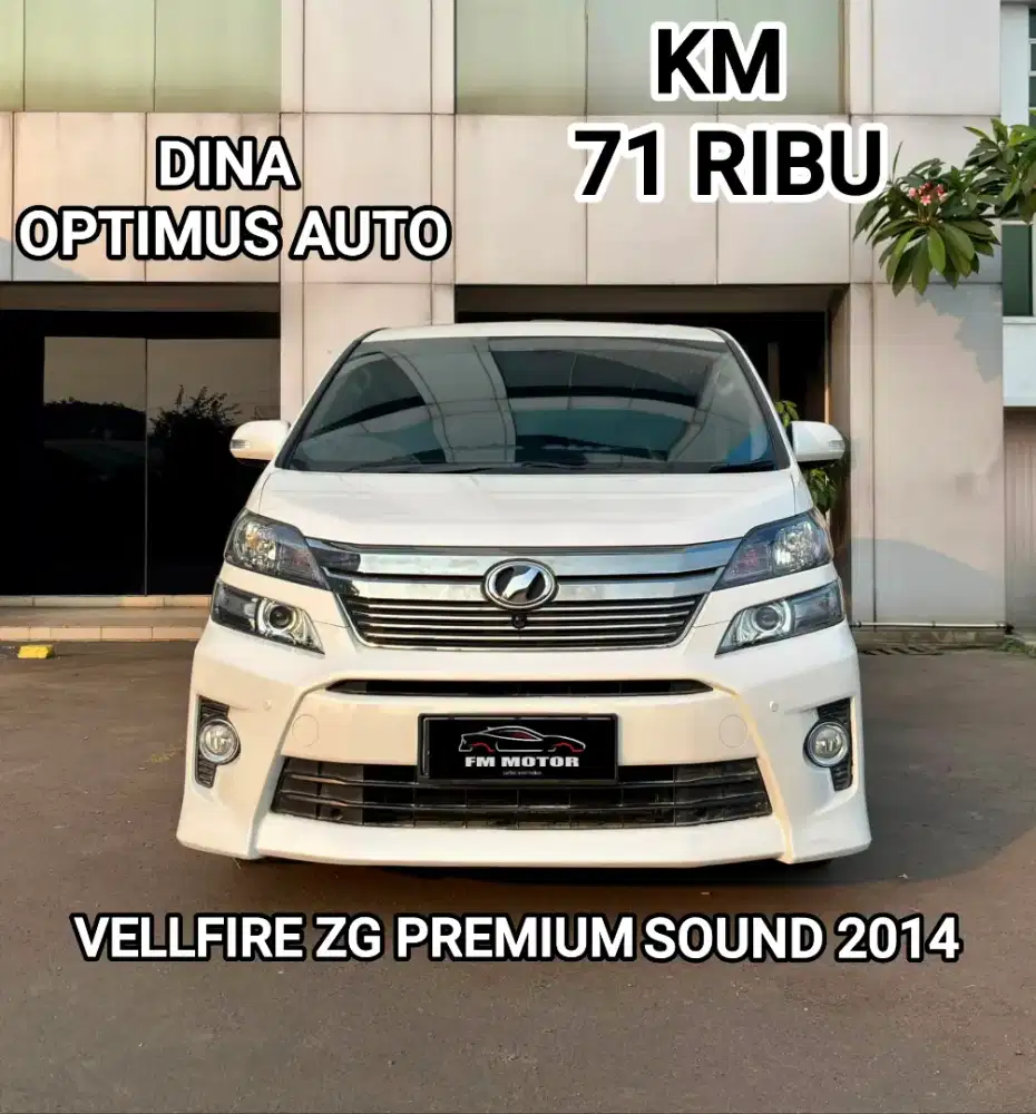 Toyota Vellfire ZG Premium Sound 2014 AT 2.4, KM 71Ribu,Pajak Panjang