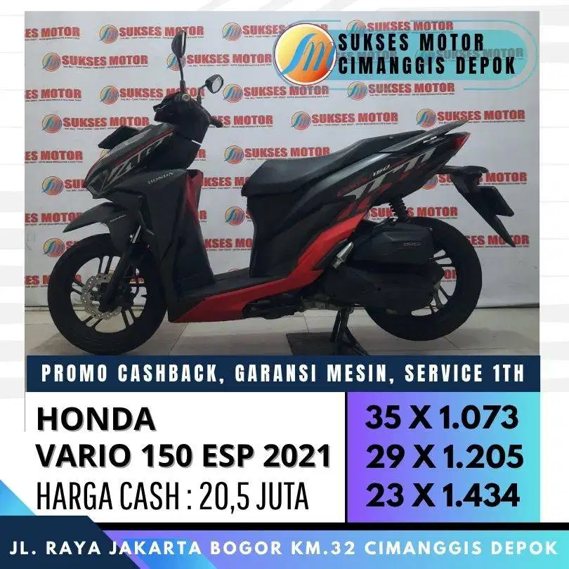 HONDA VARIO 150 ESP SPORTY 2021 CASH KREDIT CC/PAYLATER BISA