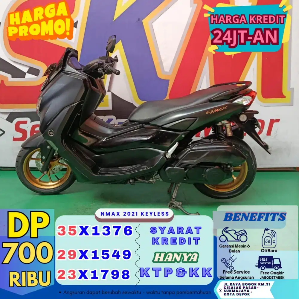 ( nmax tahun 2021 dp:700 garansi mesin 6 bulan cash credit