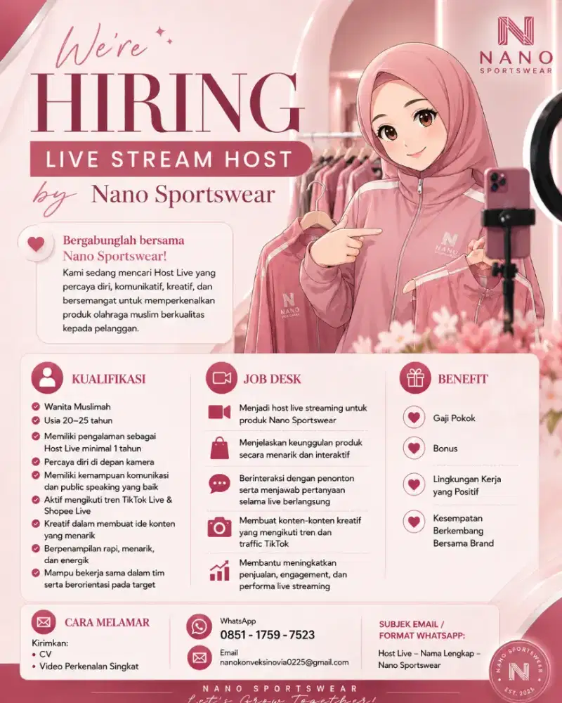 Lowongan Host Live Streaming