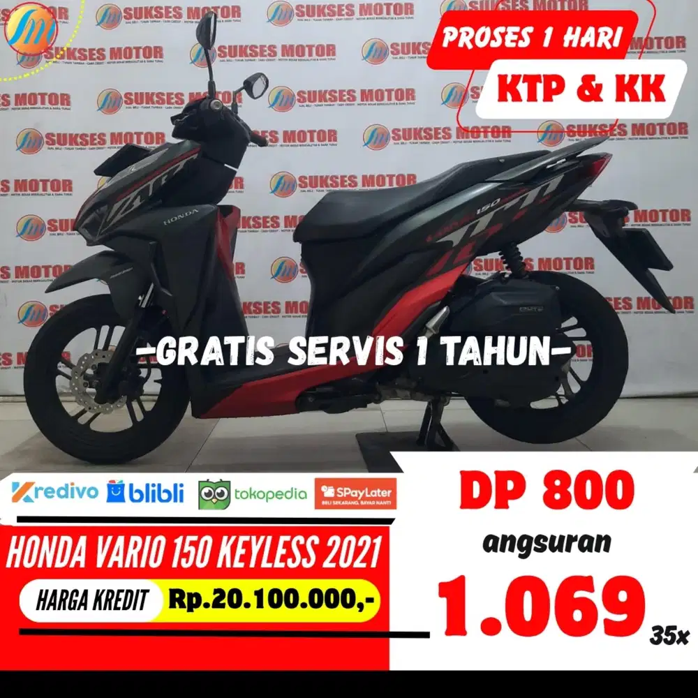 DP 800RB HONDA VARIO 150 KEYLESS 2021 ANGSURAN SANGAT RENDAH KTP KK