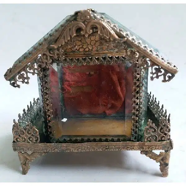 Antique Art Deco Vintage gantungan jam saku kuningan + kristal Luxury