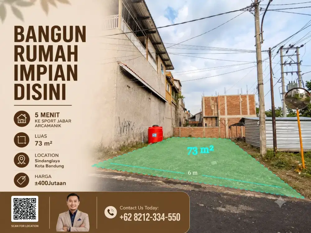 Kavling Siap Bangun 73 m² SHM PBG Dekat Sport Jabar Arcamanik