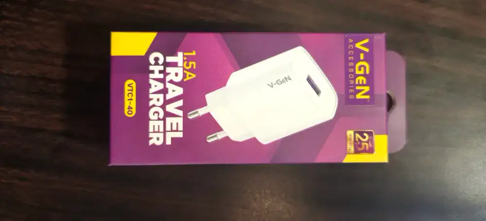 Adaptor Charger V-GeN VTC2-39 DUAL PORT (USB-A + TYPE C, MAX 25W )