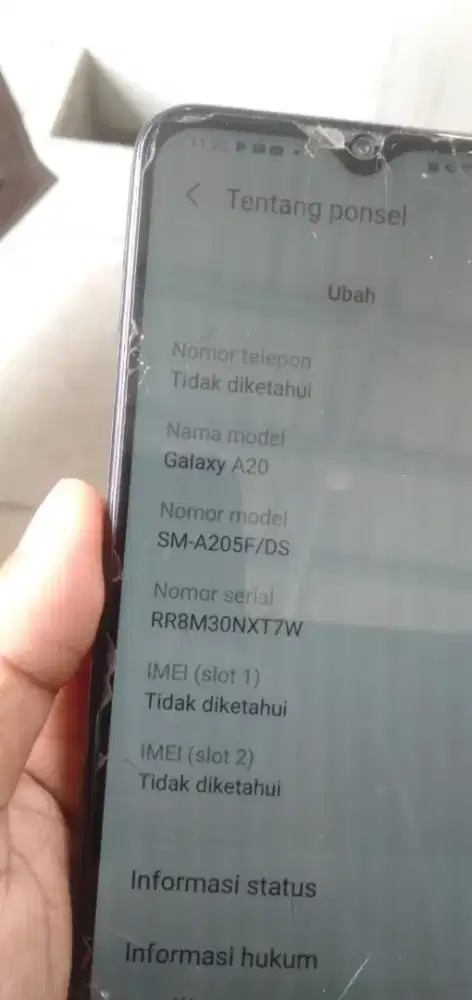 Di jual hp Samsung minus yg di lingkari kuning jaringan harus wifi