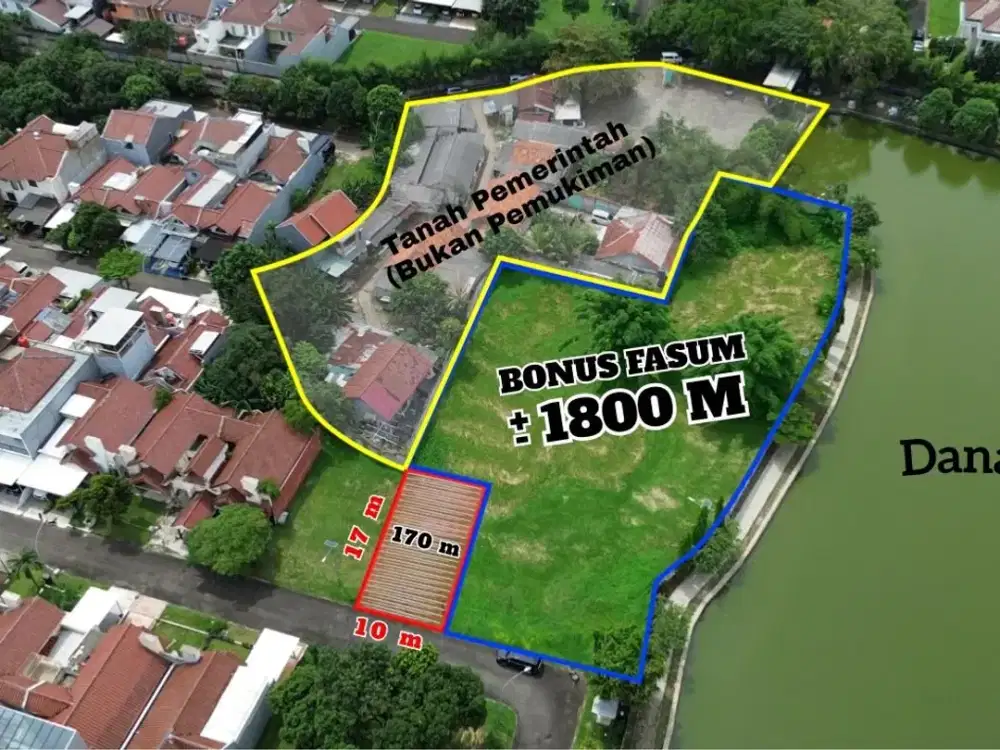 Di Jual kavling paling langka di alam sutera dengan fasum terbesar dan view danau
