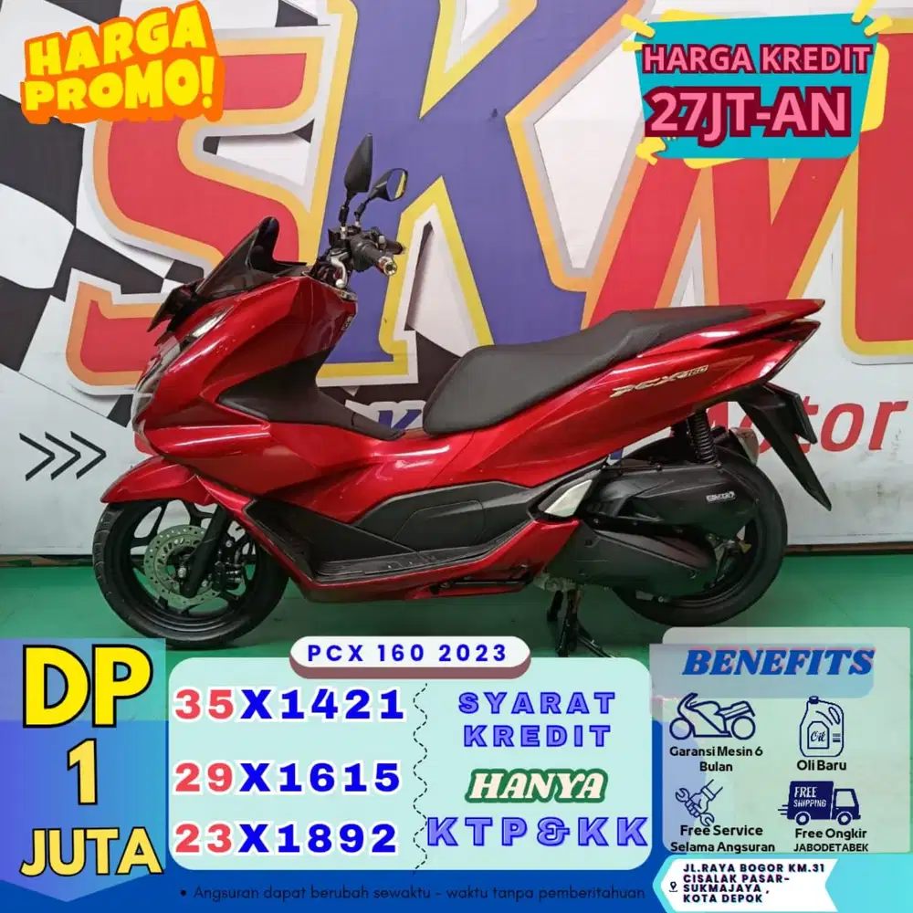( pcx 160 tahun 2023 dp1 juta syarat kk dan KTP)