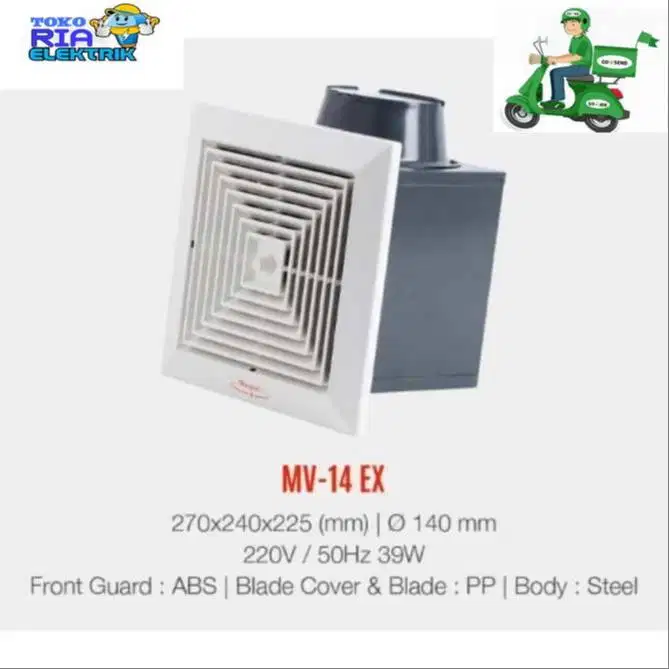 EXHAUST FAN MASPION MV 14 EX (KIPAS ANGIN HISAP)