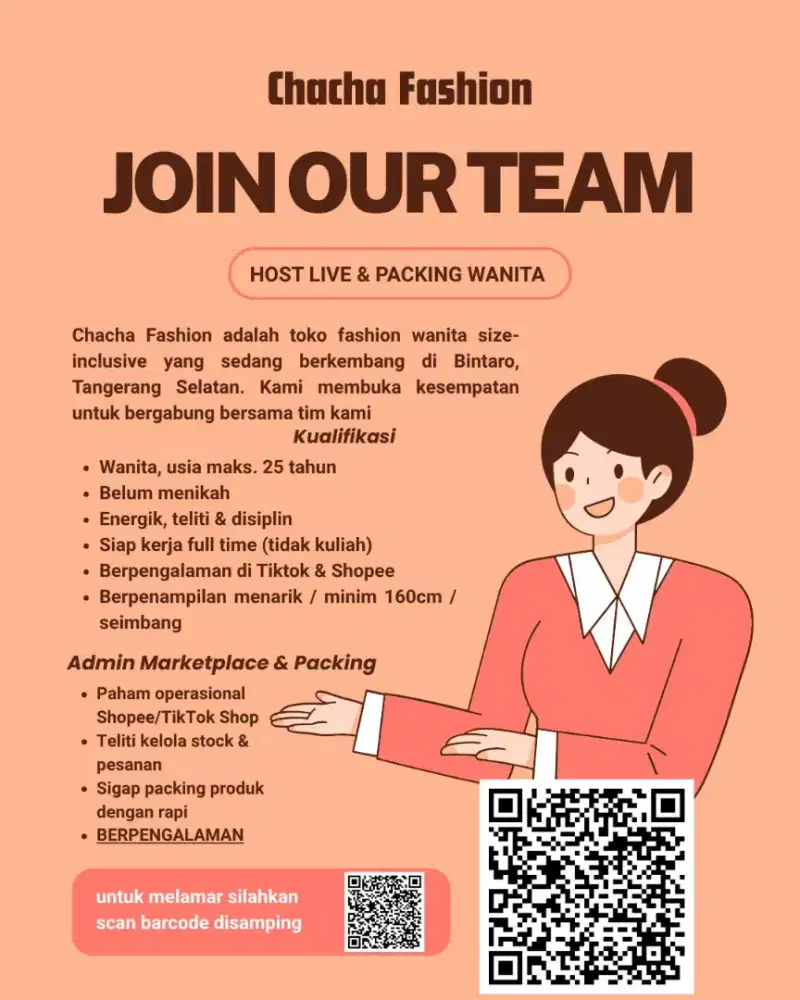 Dibutuhkan Host & Admin Packing