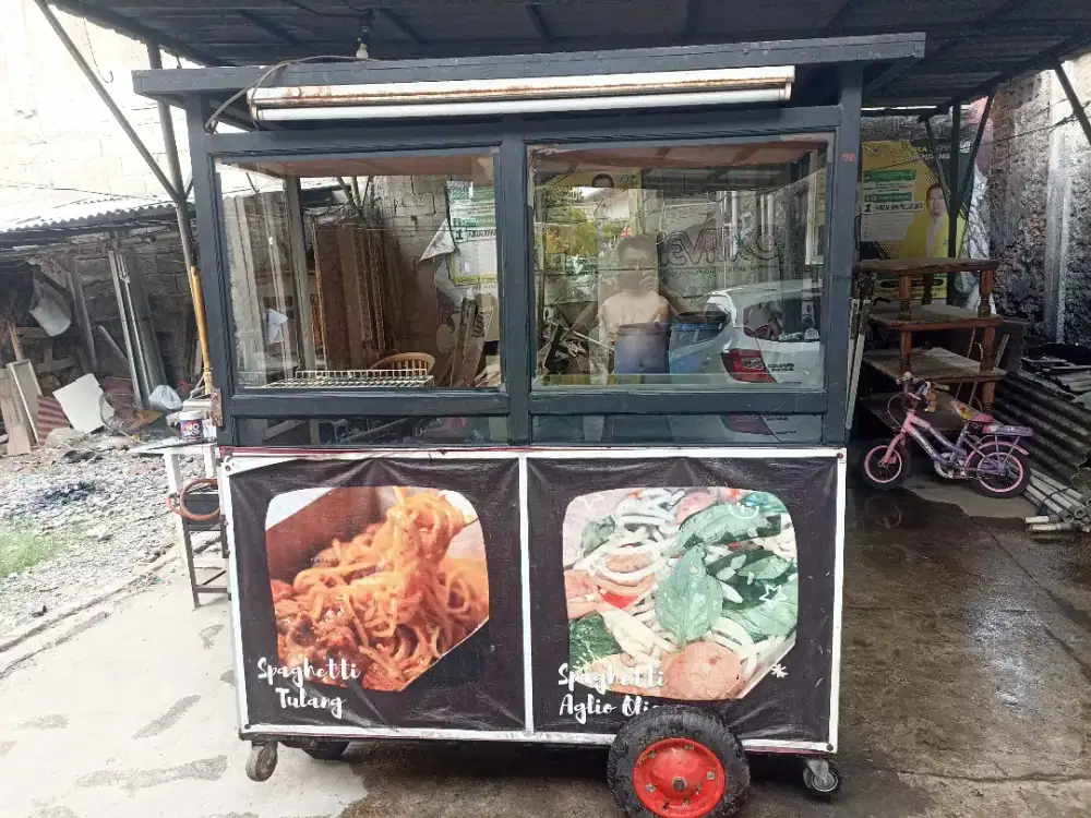 Jual gerobak bekas tinggal pakai