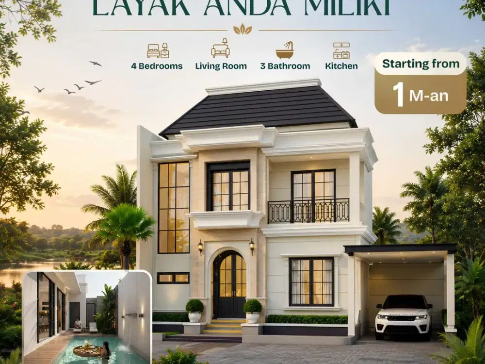 Hunian Mewah Jogja Dalam Perumahan Nuansa Villa Dengan Kolam Pribadi