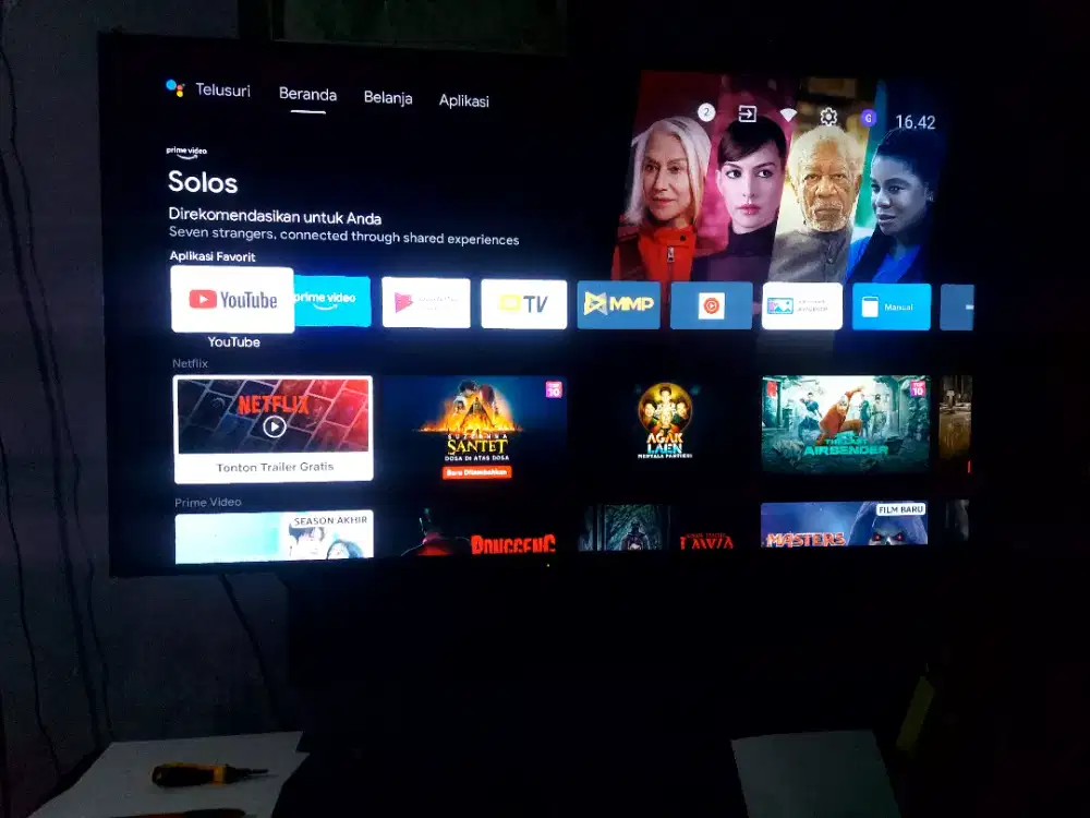 Dijual Sharp Aquos 50 Inch Android TV layar lebar 4K, !