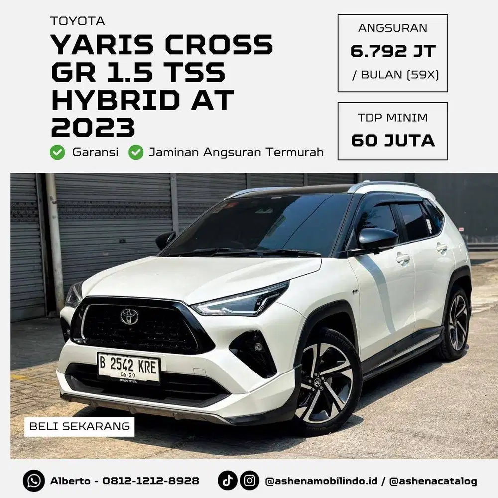 [DP 60JT] Yaris Cross GR 1.5 Hybrid AT 2023 Putih One Tone