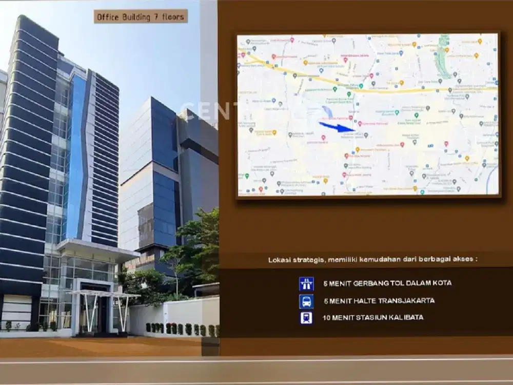 DIJUAL GEDUNG BARU 7 LANTAI PINGGIR JALAN RAYA JAKARTA SELATAN