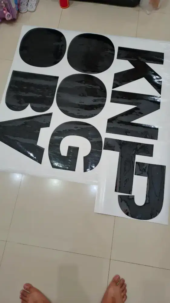 Sticker cutting tulisan stiker huruf papannama neonbox & aneka reklame