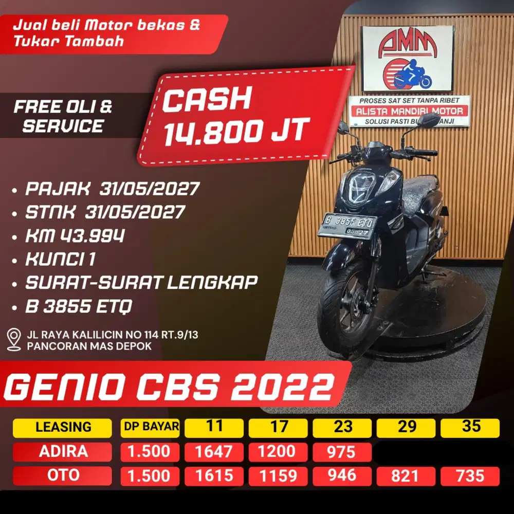GENIO CBS 2022 PAJAK HIDUP SPAYLATER KREDIVO CC CASH / KREDIT ALISTA