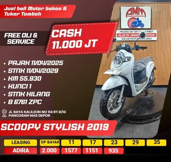 SCOOPY STYLISH 2019 BISA TUKAR TAMBAH/KREDIT/PAKAI CC/PAYLATER