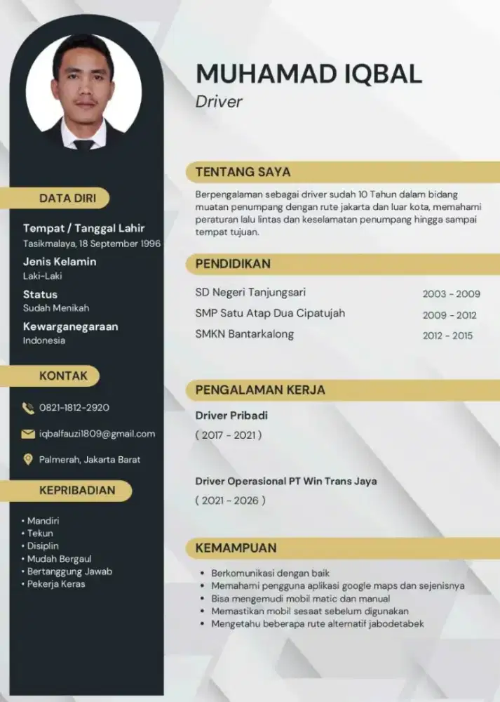 Mencari pekerjaan sebagai driver