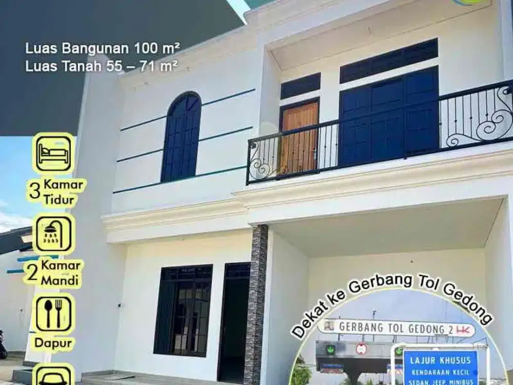 Rumah 2 lantai dengan akses mudah dan strategis di Ciracas, Jakarta timur
