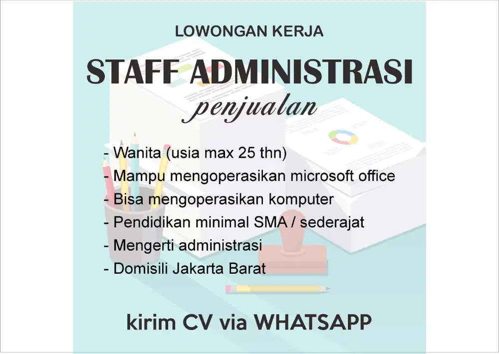lowongan kerja administrasi penjualan