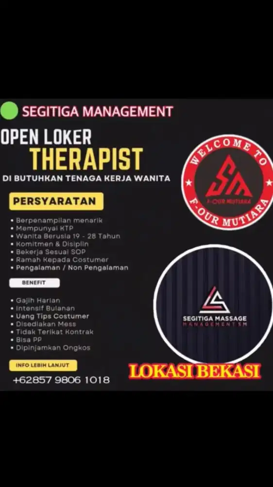 loker Terapis Wanita