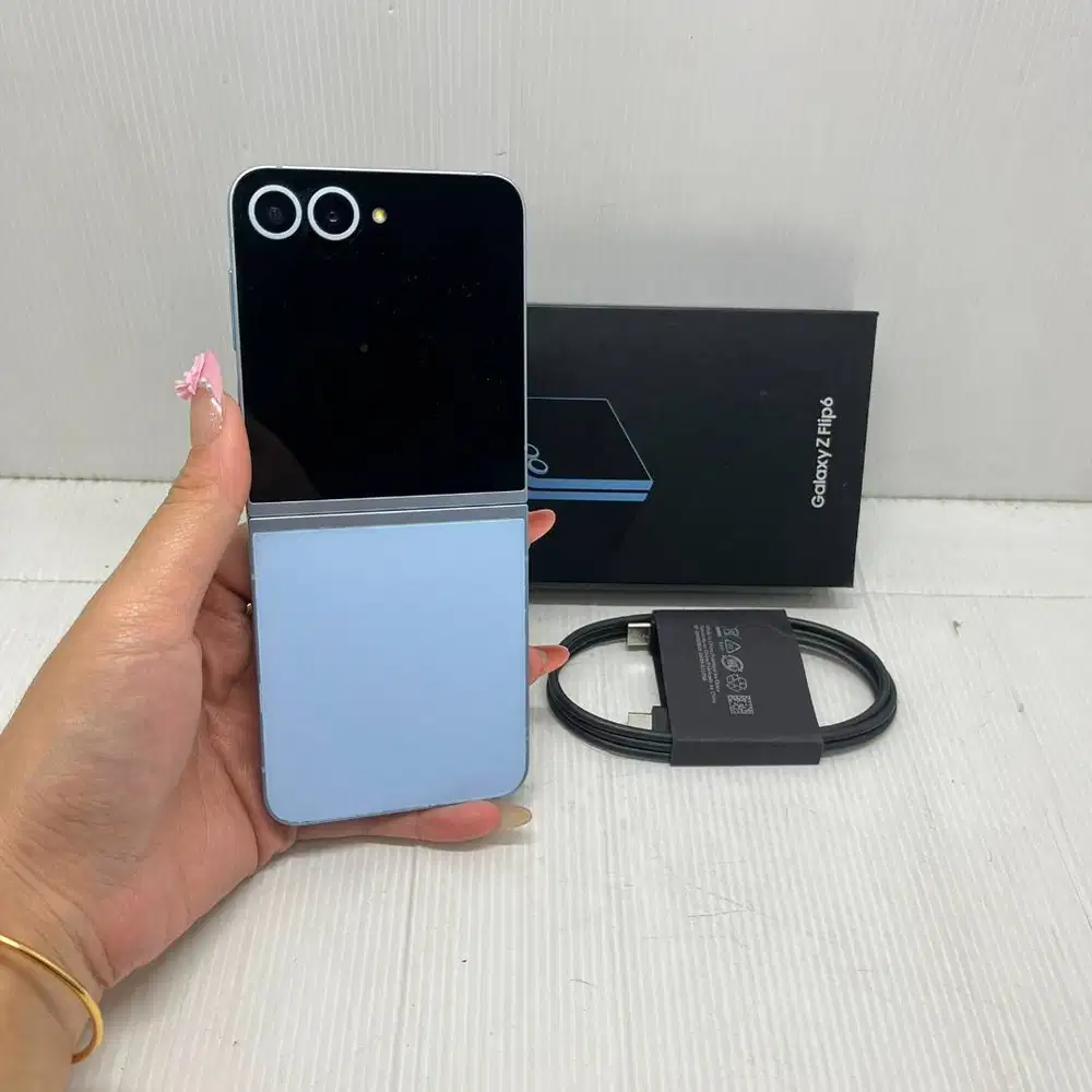 99% LIKE NEW NO MINUS SAMSUNG GALAXY Z FLIP 6 5G 12/256 BLUE FULLSET