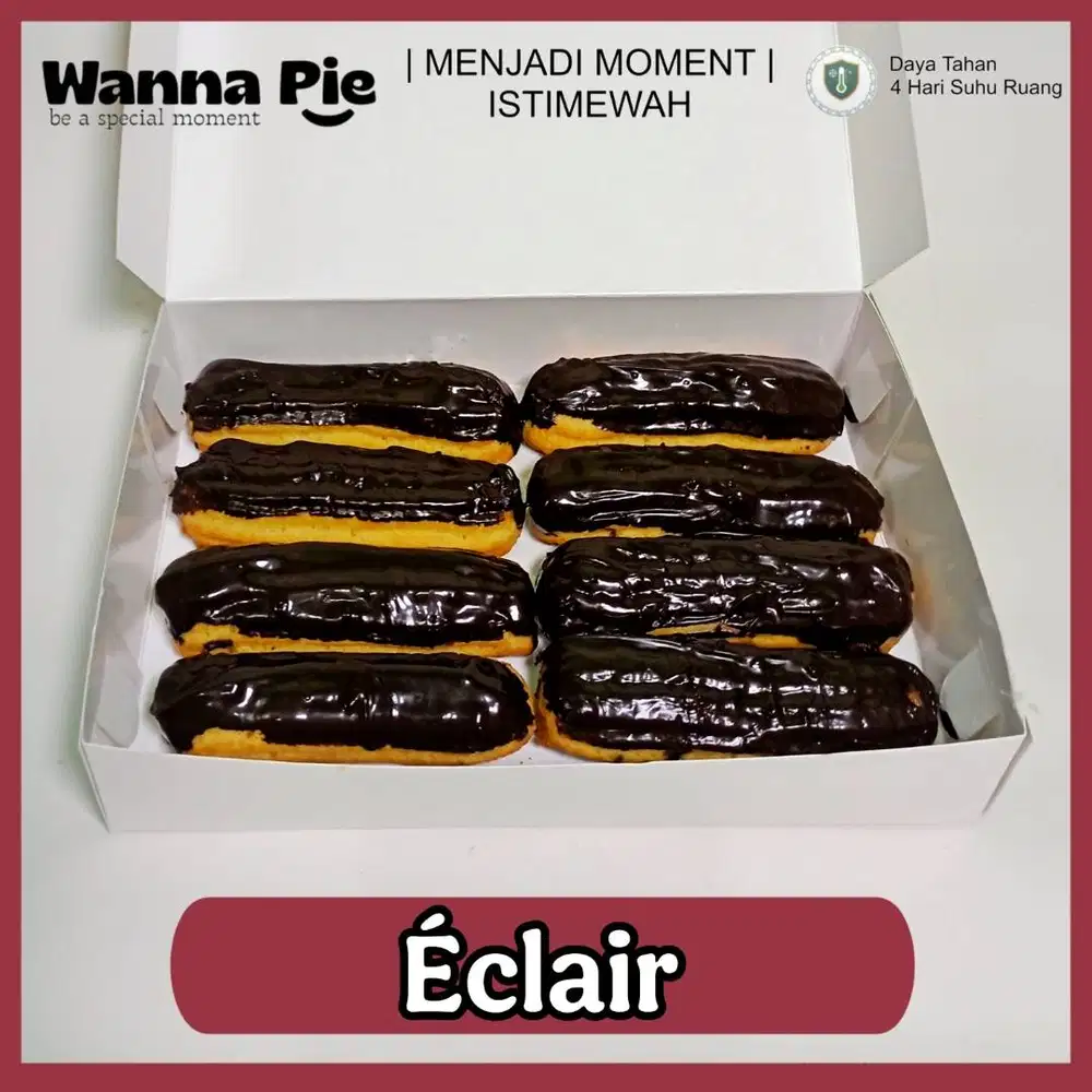 Kue Eclair Box Isi 8 Pcs Fresh Tiap Hari Siap Kirim Se Surabaya