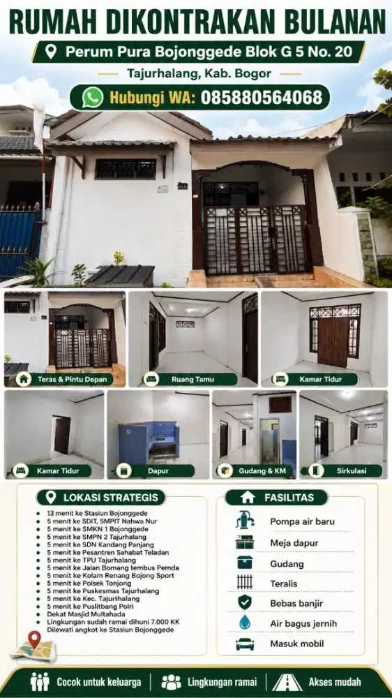 Dikontrakan Rumah Bulanan Murah