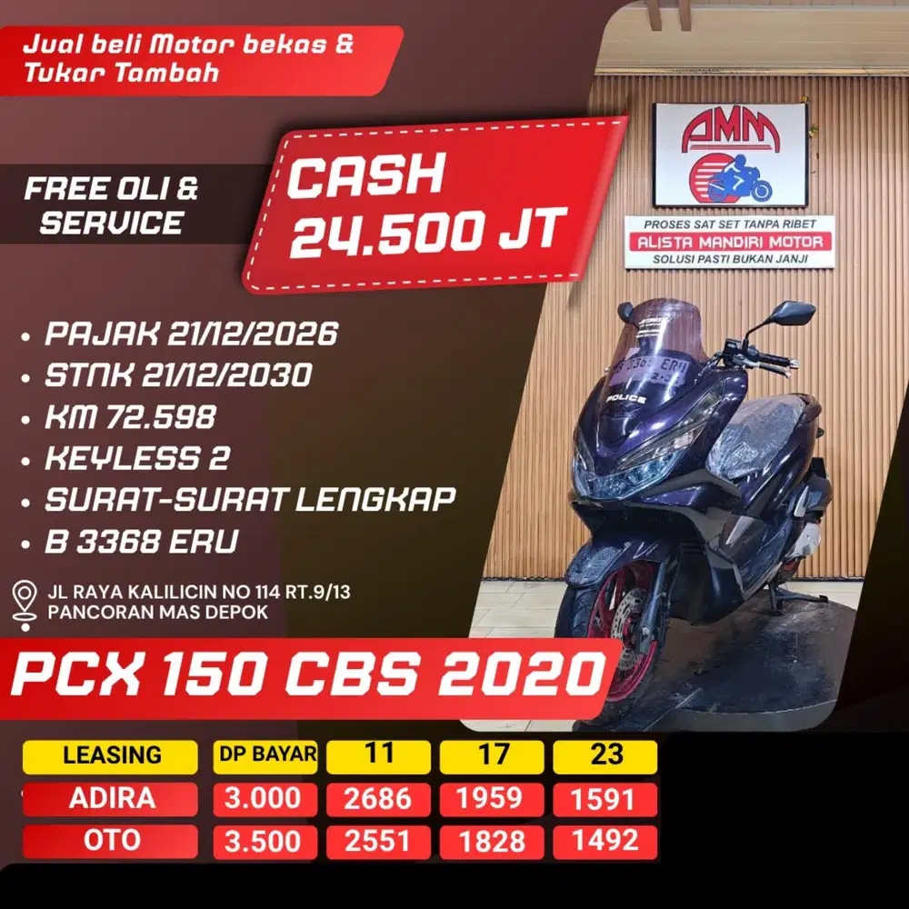 PCX 150 ABS 2020 PAJAK HIDUP CASH / KREDIT INDODANA SPAYLATER ALISTA